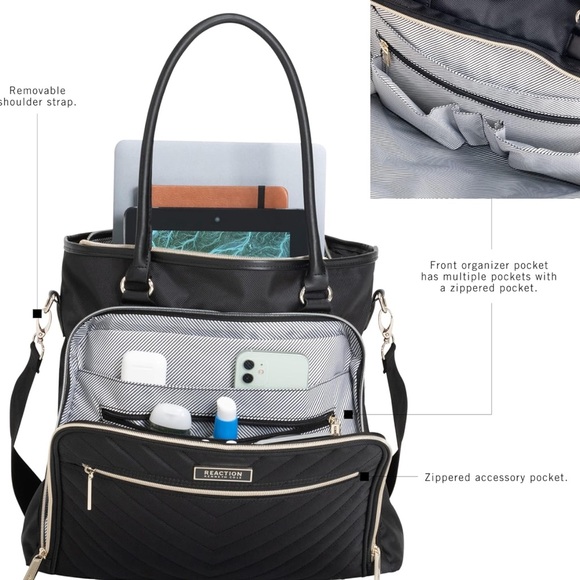 NWT Reaction Kenneth Cole Office Work Bag - Picture 7 of 8